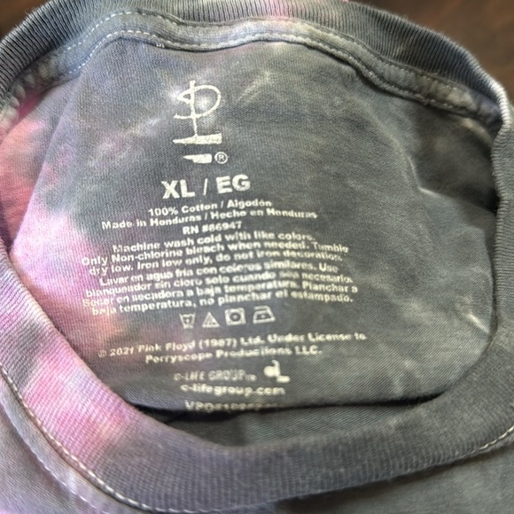 Pink Floyd Tie-Dye T-Shirt - Pink and Gray - Picture 5 of 5